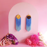 Passion Tassel Earrings - Blue Green (Short)