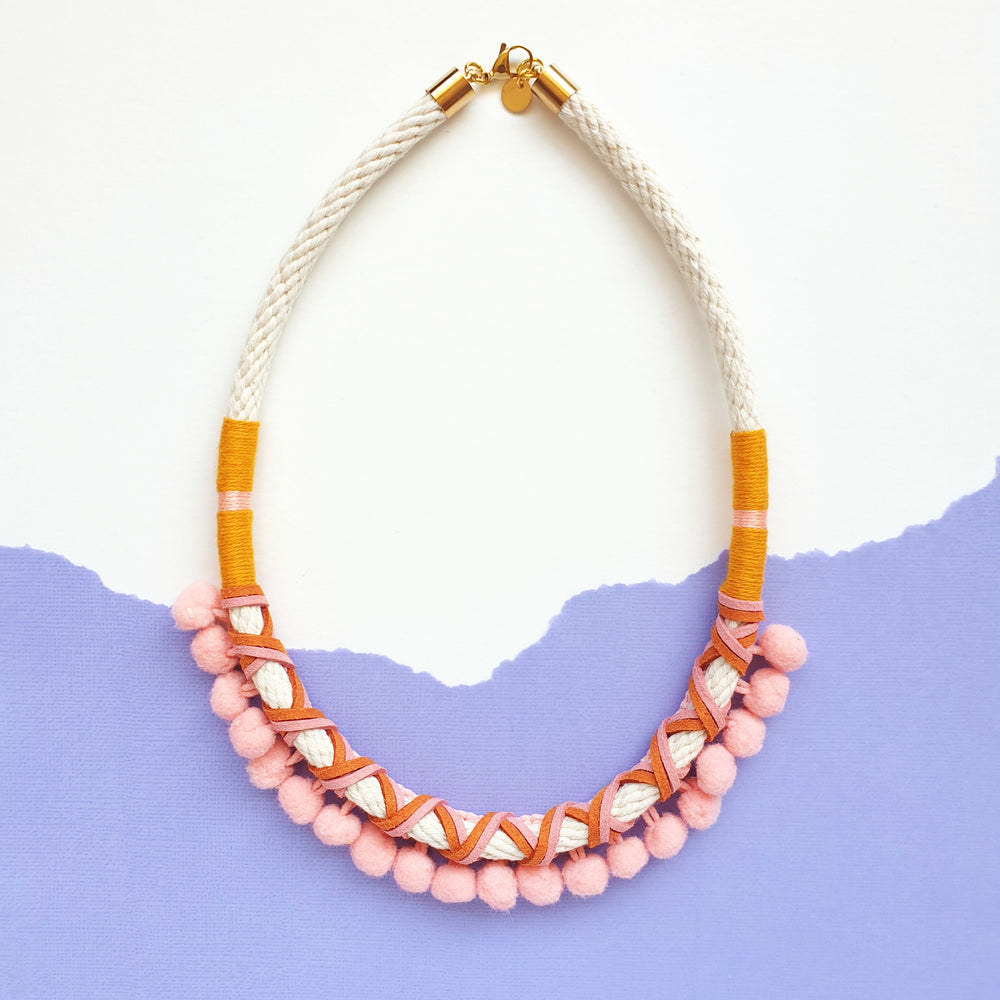 
                
                    Load image into Gallery viewer, Pommie Necklace - Peach
                
            