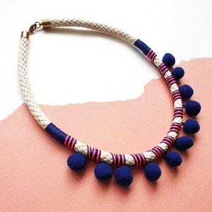 
                
                    Load image into Gallery viewer, Pommie Necklace - Navy
                
            